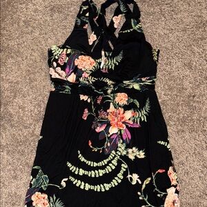 Soma Black Floral Dress - Size M